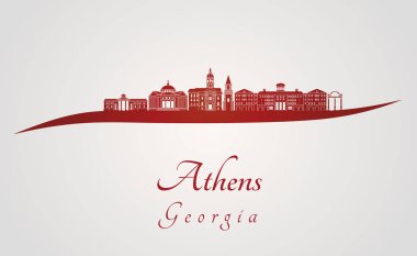 Athens Ga manzarası kırmızı