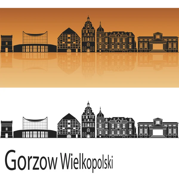 Linha do horizonte de Gorzow wlkp — Vetor de Stock