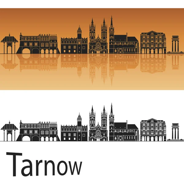 Skyline Tarnow en naranja — Archivo Imágenes Vectoriales