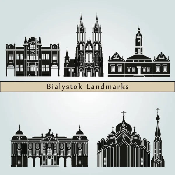 Monuments et monuments de Bialystok — Image vectorielle