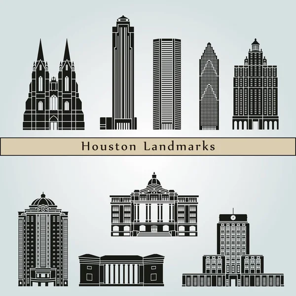 Houston zabytki i pomniki — Wektor stockowy