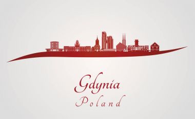 Gdynia manzarası kırmızı