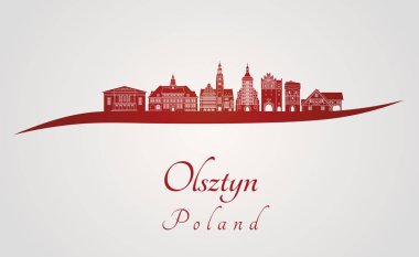 Olsztyn manzarası kırmızı