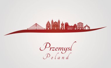 Przemysl manzarası kırmızı