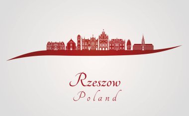Rzeszow manzarası kırmızı