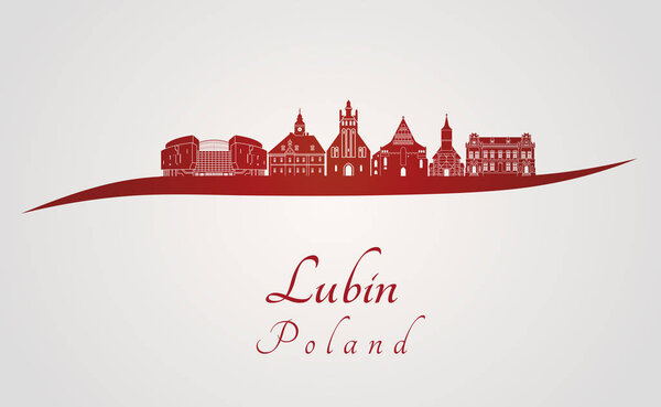 Lubin skyline in red