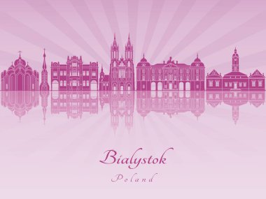 Mor parlak orkide Bialystok manzarası