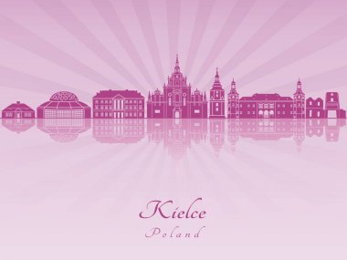 Mor parlak orkide Kielce manzarası