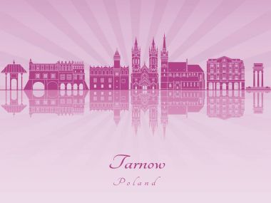 Mor parlak orkide Tarnow manzarası