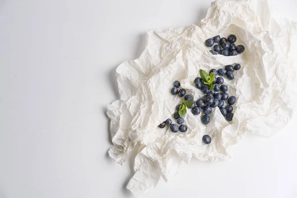 Blueberries White Paper — Stock Photo, Image