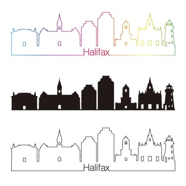 Halifax V2 manzarası doğrusal stiliyle gökkuşağı