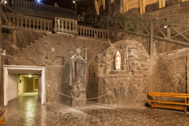 Wieliczka - Polonya. Tuz madeni Müzesi heykel.