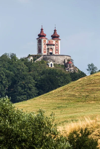 Banská Štiavnica Slovakia Sierpień 2015 Stiavnicas Kalwarii Jest Jednym Najpiękniejszych — Zdjęcie stockowe