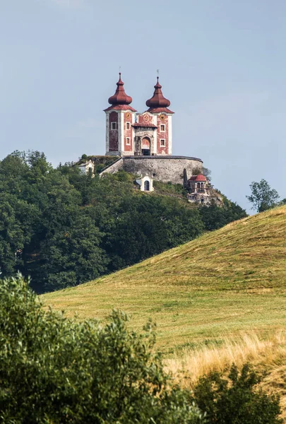 Banská Štiavnica Slovensko Srpen 2015 Stiavnicas Kalvárie Jedním Nejkrásnějších Barokních — Stock fotografie