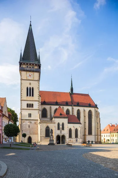 Bardejov 斯洛伐克 2015年8月09日 圣约瑟夫最珍贵的纪念碑大教堂在 Bardejov 世纪在晚哥特式样式修造了 斯洛伐克 Bardejov — 图库照片