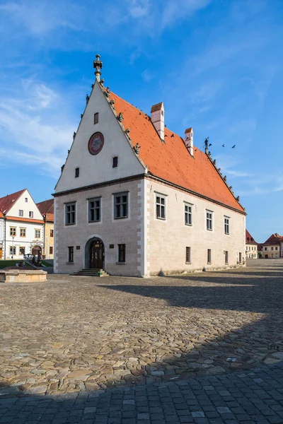 Bardejov Slovaquie Août 2015 Monument Historique Ancien Hôtel Ville 1Ère — Photo