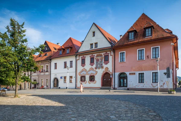 Bardejov 斯洛伐克 2015年8月09日 老主广场大厦 大多是文艺复兴时期 原来哥特式 斯洛伐克 Bardejov — 图库照片