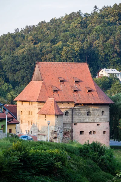 Bardejov Slovensko Srpna 2015 Fat Tower Bardějově Součástí Nejlépe Dochovanými — Stock fotografie