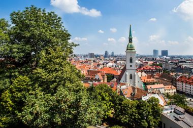 Bratislava, Slovakya. 04 Ağustos 2015. St. Martin Kilisesi Bratislava. Slovak krallar coronated olduğu yer