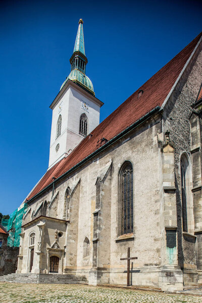 Bratislava, Slovakia. 04 AUGUST 2015. St. Martin Church in Bratislava. Place where SLovak kings were coronated