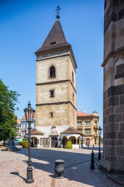 Kosice, Slovakya - 08 Ağustos 2015: Kösice, Slovakya - St. Elisabeth Cathedra. En büyük Katolik Kilisesi'nde Slovakia.St. Kentsel kule. 