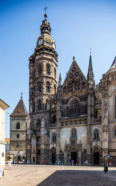 Kosice Eslovaquia Agosto 2015 Kosice Eslovaquia Catedral Santa Isabel Iglesia — Foto de Stock