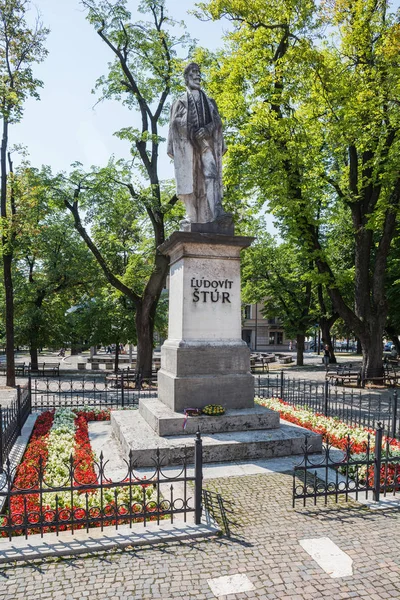 Levoca Eslováquia Agosto 2015 Escultura Ludovit Stur 1815 1856 Principal — Fotografia de Stock