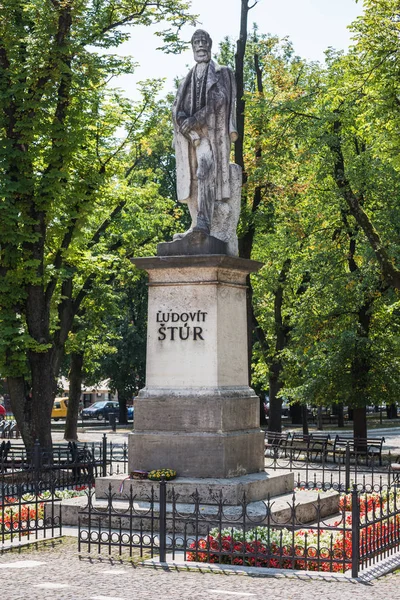 Levoča Slovakien Augusti 2015 Skulptur Ludovit Stadig 1815 1856 Huvudsakliga — Stockfoto