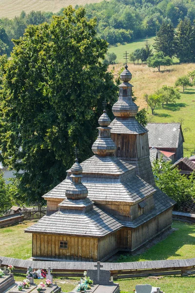 Alte Griechische Holzkirche Dorf Mirola Der Nordslowakei — Stockfoto