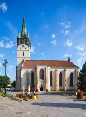 Presov, Slovakya. 09 Ağustos 2015. St. Nicolas church (Slovakça: Dom sv. Mikulasa). Presov en eski ve en değerli kilisede. Bu Gotik kilise başlangıçlar XIII yüzyıl başladı. 