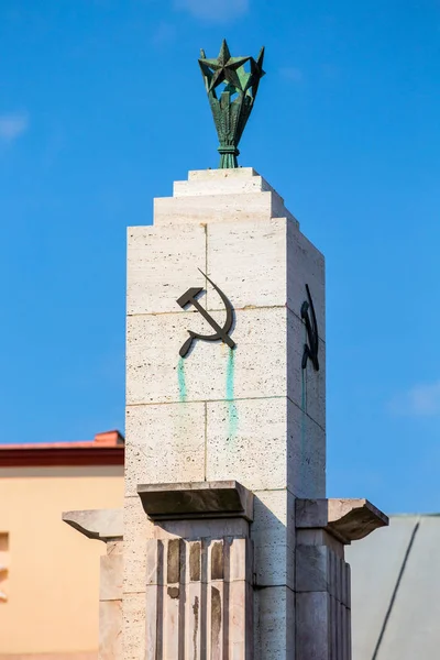 Presov スロバキアでトップの赤い軍隊記念詳細 — ストック写真