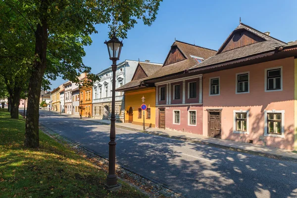 Spisska Sobota Σλοβακία Αυγούστου 2015 Χαρακτηριστική Αρχιτεκτονική Στην Κεντρική Πλατεία — Φωτογραφία Αρχείου