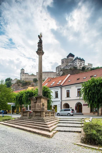 Castello Trencin Slovacchia Agosto 2015 Trenciansky Hrad Castello Trencin Sulla — Foto Stock