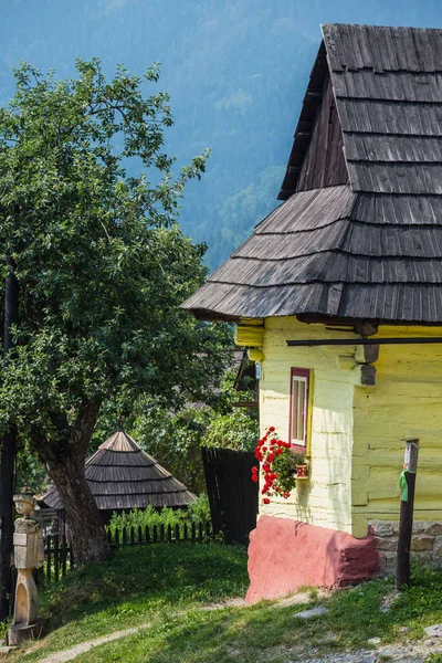 Vlkolinec Slovacchia Agosto 2015 Vlkolinec Nel Nord Della Slovacchia Villaggio — Foto Stock