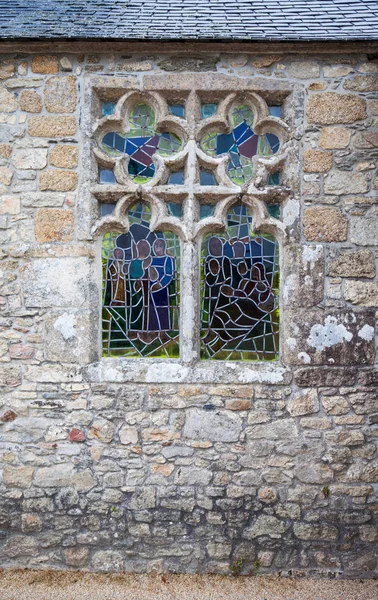 Antike Dekorative Fenster Mit Glasmalerei — Stockfoto