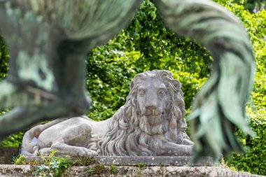 26 Mayıs 2019, Salzburg, Avusturya. Mirabell Bahçesi - heykeller