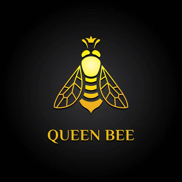 Queen Bee negru background.zip — Vector de stoc