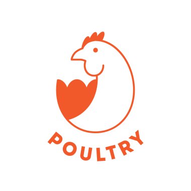 poultryvector logo ana sayfa için yapılan pişirme kafe ya da Restoran, kümes hayvanları, tavuk çiftliği, tavuk. Tavuk yarım yüz siluet çizimi