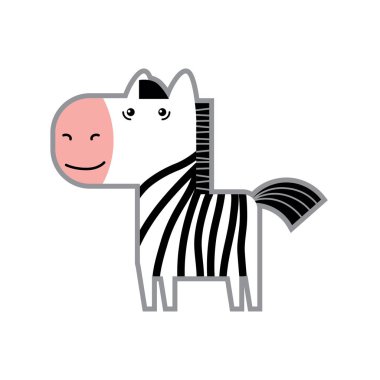 Çocuklar için anaokulu, İlköğretim Okulu, oyuncak mağazası, vektör zebra giyim mağazası