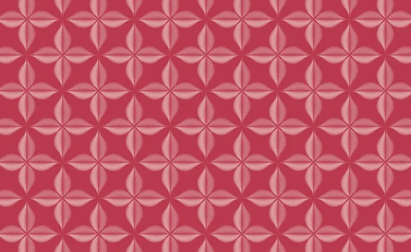 Abstrakcja bezszwowe organicznych vector czerwony wzór. Złudzenie optyczne. Pióro, liść. Zawijania, Tapety, tekstylne. — Wektor stockowy