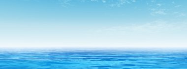 okyanus su dalgaları ve gökyüzü 