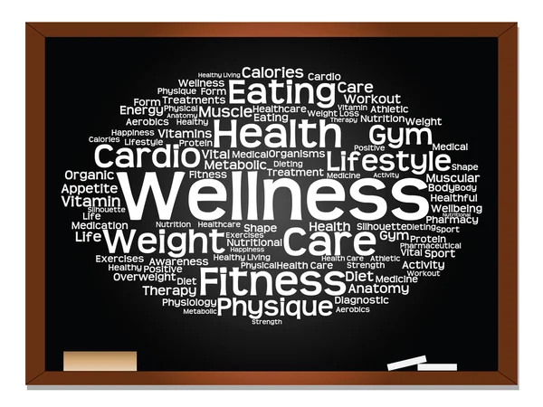 Health  word cloud on blackboard — Stock Photo, Image