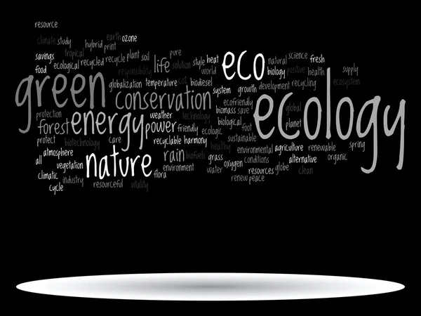Ekologi och bevarande word cloud — Stockfoto