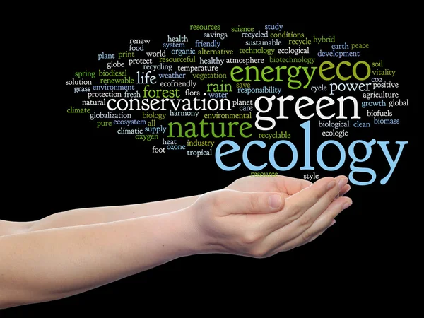 Conservation word cloud text — Stock Photo, Image