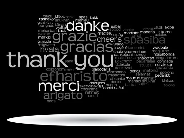 Abstracte dank u word cloud — Stockfoto