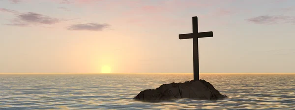 개념적 기독교 십자가 — 스톡 사진