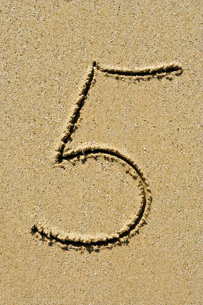 Golden sand number — Stock Photo, Image