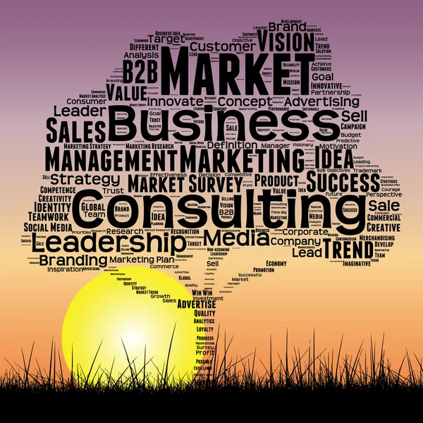 Medien Business Word Cloud — Stockfoto