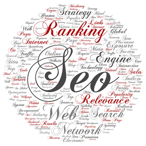 Seo abstract  word cloud — Stock Photo, Image