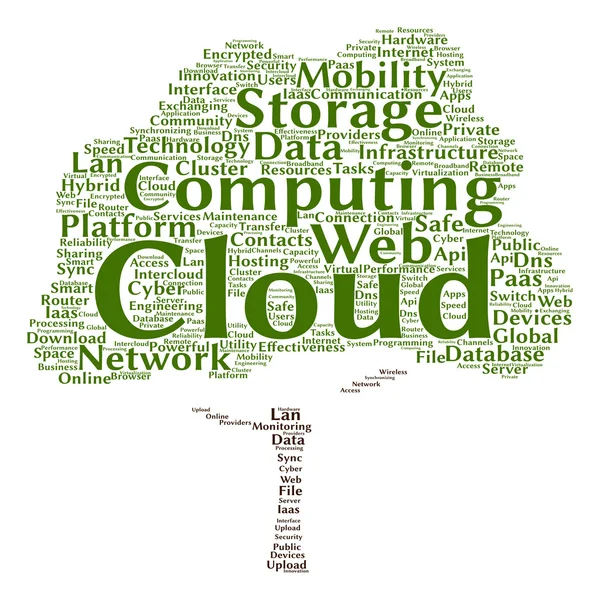 コンピューティング技術の単語の雲 — ストック写真